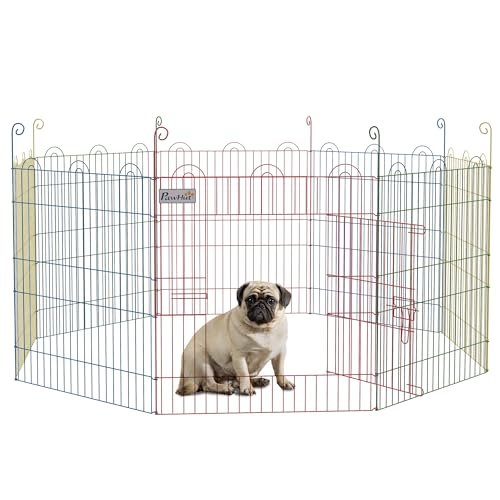 Valla Plegable Para Mascotas PawHut 156x60 cm