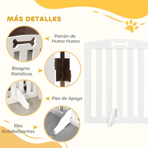 Valla Plegable Para Mascotas PawHut 155 cm