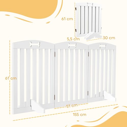 Valla Plegable Para Mascotas PawHut 155 cm