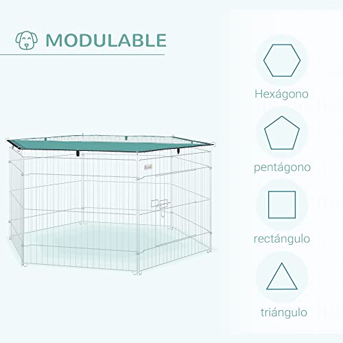 Valla Plegable Para Mascotas PawHut 59x60 cm