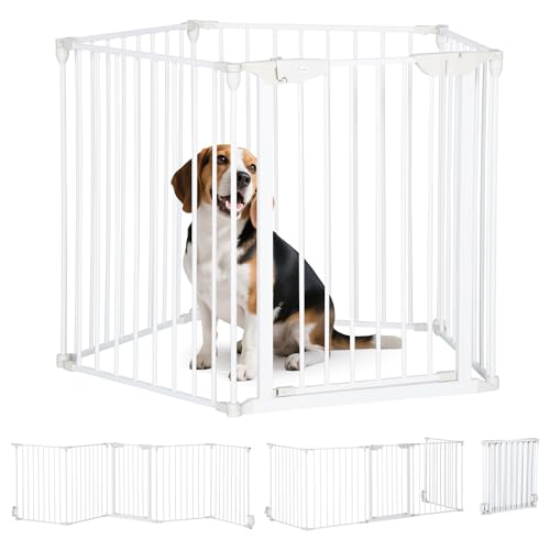 Valla Plegable Para Mascotas PawHut 300x74,5 cm