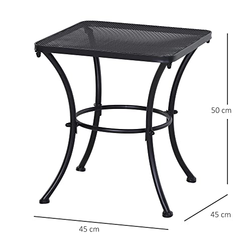 Mesa Auxiliar Exterior Outsunny 45x45x50 cm