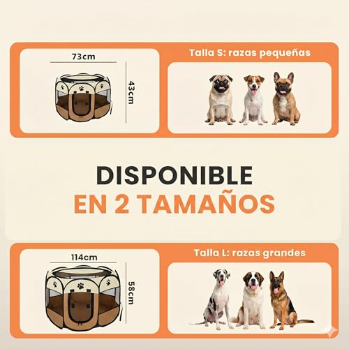Parque Para Perros Exterior JUPPLIES 73x73x43 cm