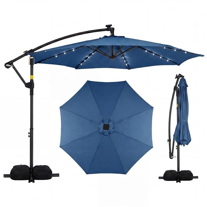 Sombrilla Grande Exterior COSTWAY filtro de arena 300 x 300 cm