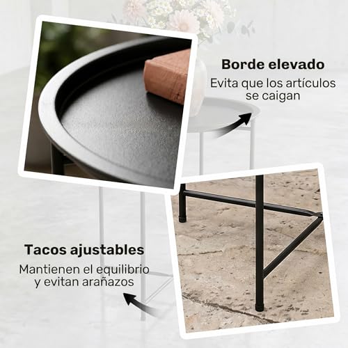 Mesa Auxiliar Exterior Outsunny 46x50 cm
