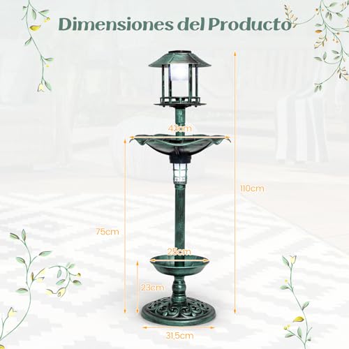 Comedero Para Aves COSTWAY 43 x 43 x 110 cm