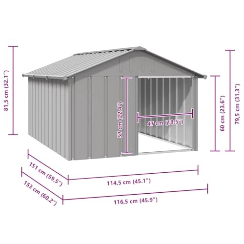 Caseta Exterior Para Perro vidaXL