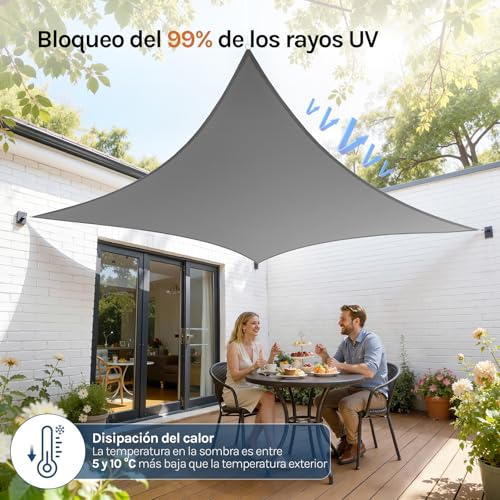 Toldo Vela Impermeable WOLTU filtro de arena 4x4 m