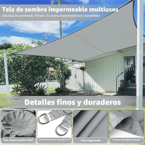 Toldo Vela Impermeable Toldo solar 3x4m