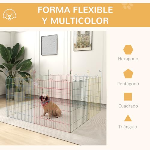 Valla Plegable Para Mascotas PawHut 156x60 cm