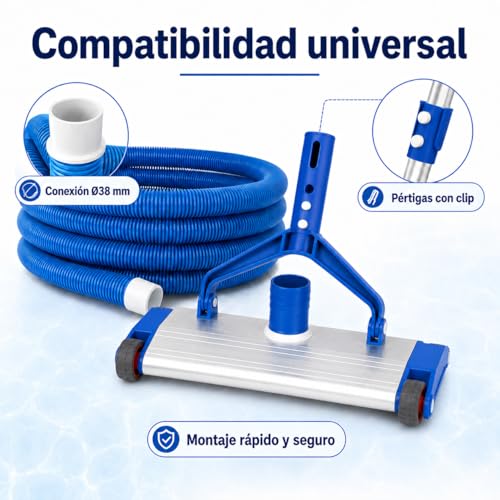 Limpiafondos para piscina SIQUA 8 m 38 mm