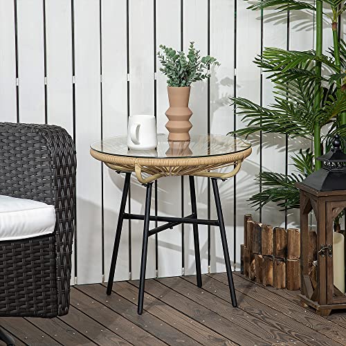 Mesa Auxiliar Exterior Outsunny 50x50 cm
