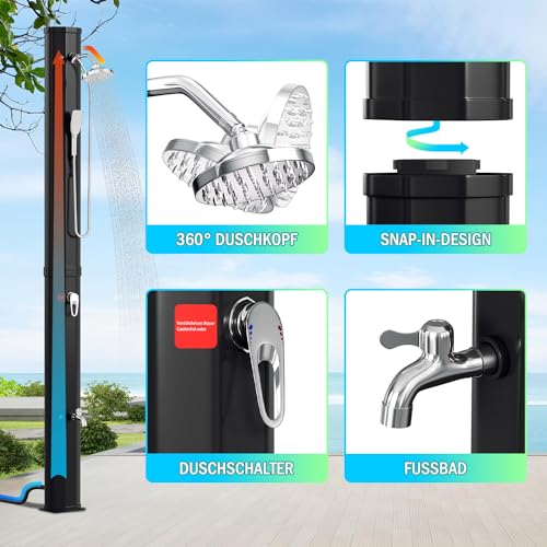 Piscina desmontable Ducha solar 40 l