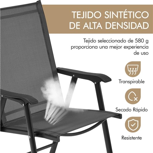 Sillas Plegables De Jardin Yaheetech 65 x 93,5 x 55,5 cm