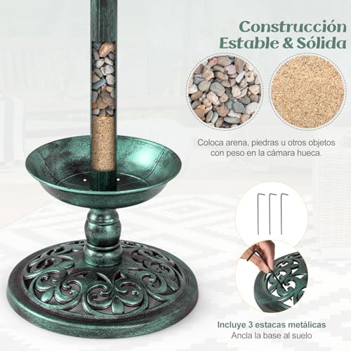 Comedero Para Aves COSTWAY 43 x 43 x 110 cm