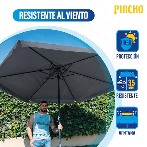 Sombrilla Grande Exterior Pincho solar 330cm 330 CM