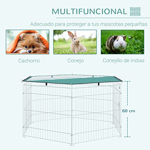Valla Plegable Para Mascotas PawHut 59x60 cm