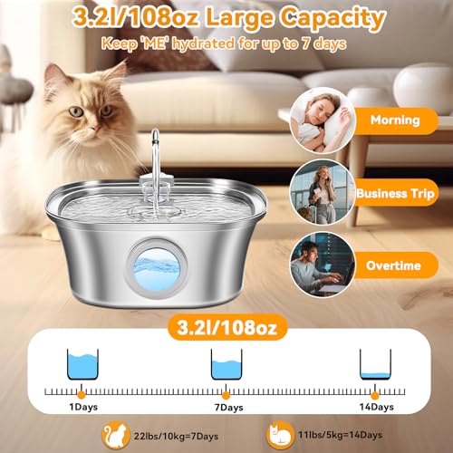 Bebedero Automatico Para Mascotas Fuente 3,2L