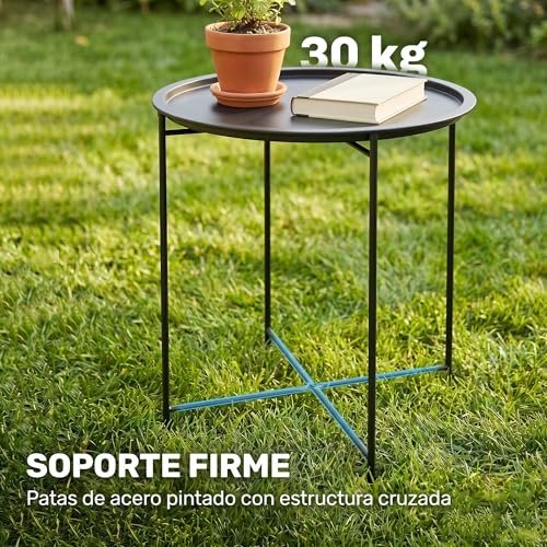 Mesa Auxiliar Exterior Outsunny 46x50 cm