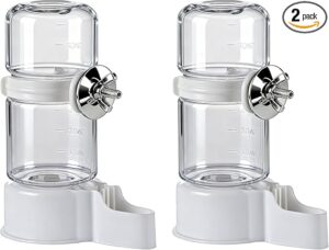 2 PCS Dispensador De Agua para Pájaros 140ml, Bebederos para Pajaros con Dispensador De