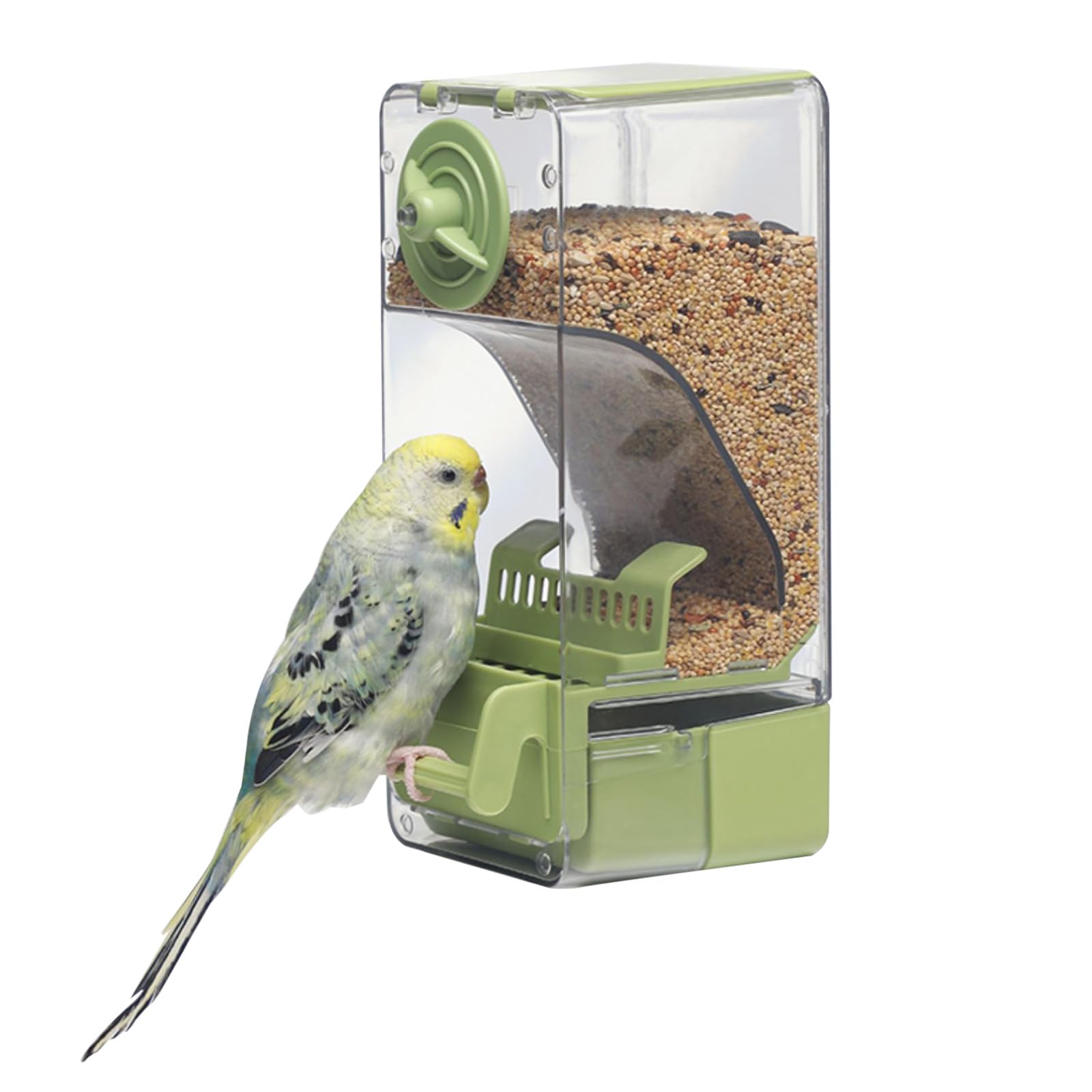 Comedero automático para pájaros, comedero para Jaula de pájaros con Percha para