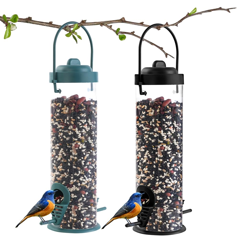 OFFCUP Comedero para Pájaros, 2PCS Colgando Alimentador, Comedero de Semillas Aves