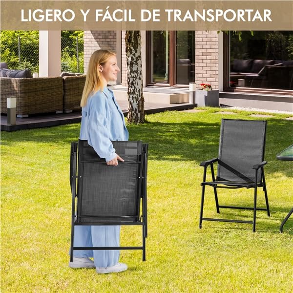 Sillas Plegables De Jardin Yaheetech 65 x 93,5 x 55,5 cm