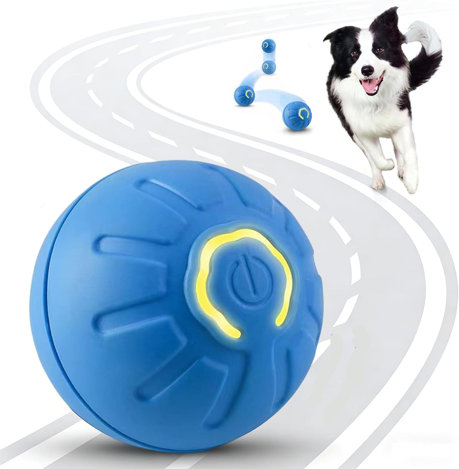 Pelota Interactiva para Perros, Pelota Rodante Automática, Juguete Divertido y Recargable