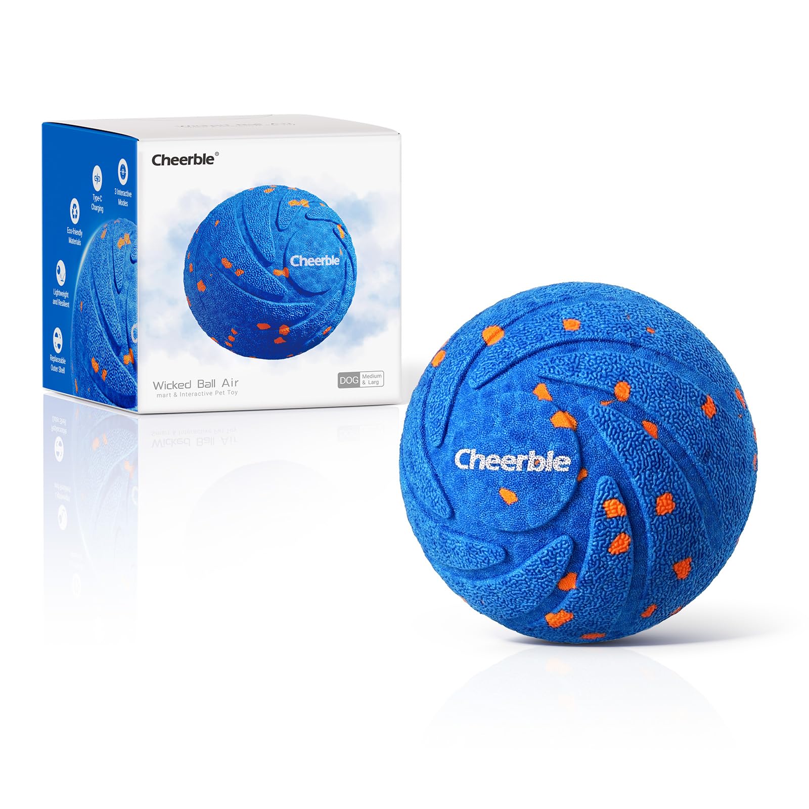 Cheerble Wicked Ball Air - Pelota Interactiva Perro, Automática Juegos para Perros,