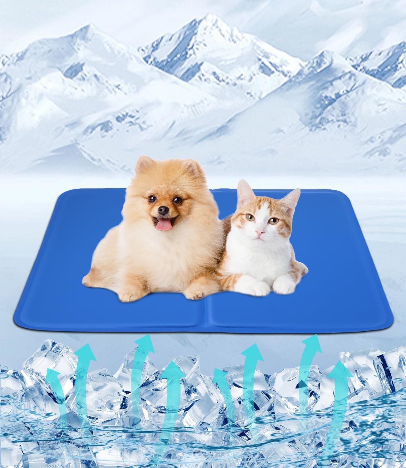 Cama Refrescante Para Perros Alfombra 50cm