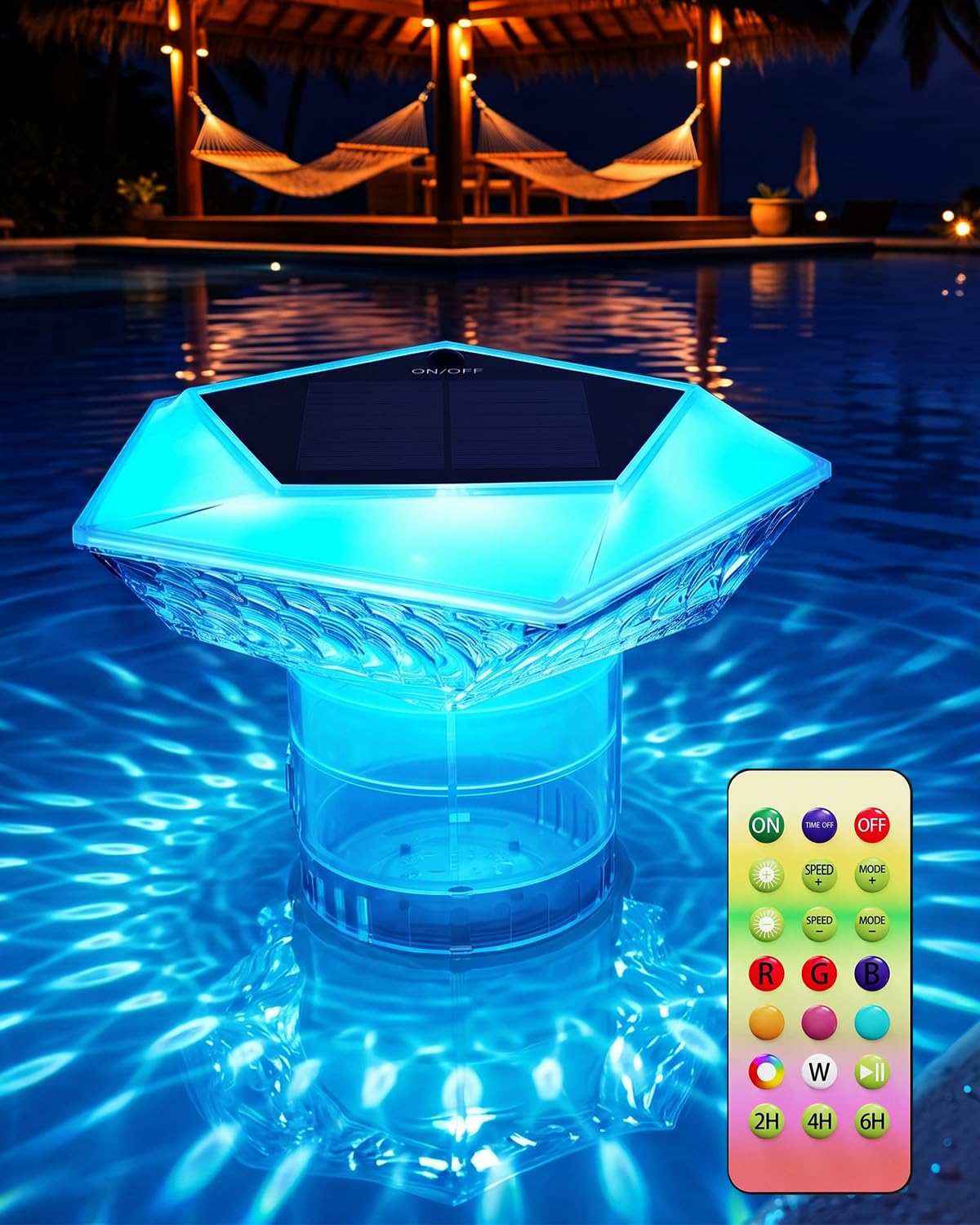 Cloro para piscina MYMULIKE solar 4 Pulgadas