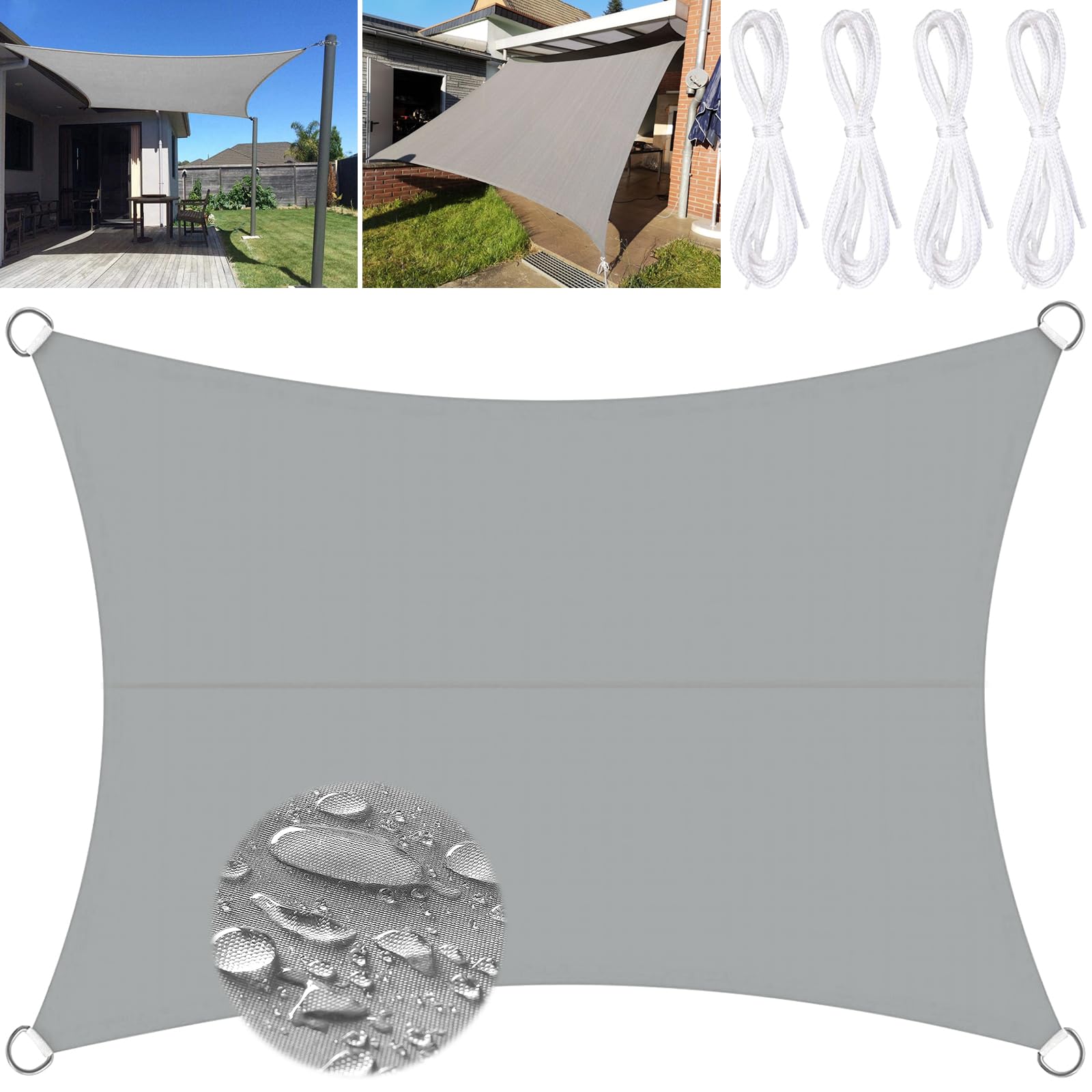 Toldo Vela Impermeable Toldo solar 3x4m