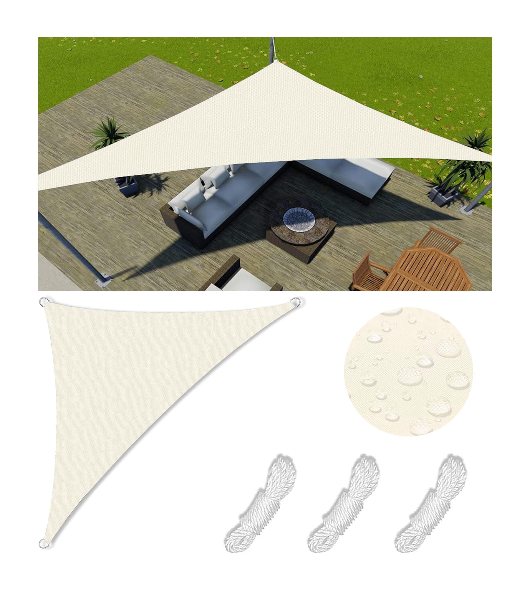 Toldo Vela Impermeable Toldo 1.5x1.5x2.2M