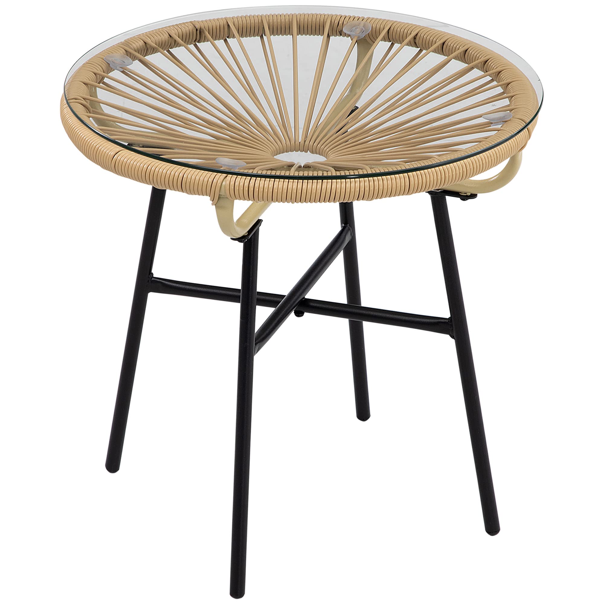 Mesa Auxiliar Exterior Outsunny 50x50 cm
