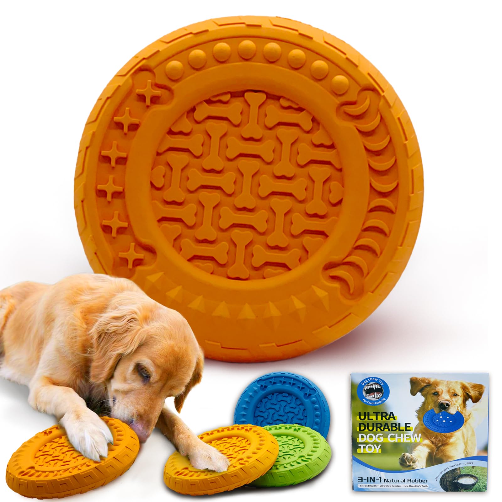 Juguete para Perro,Duros Juguetes morder para Perros,Superficie Convexa Resistente