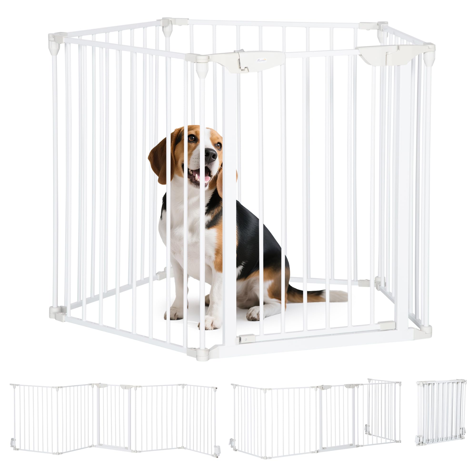 Valla Plegable Para Mascotas PawHut 300x74,5 cm