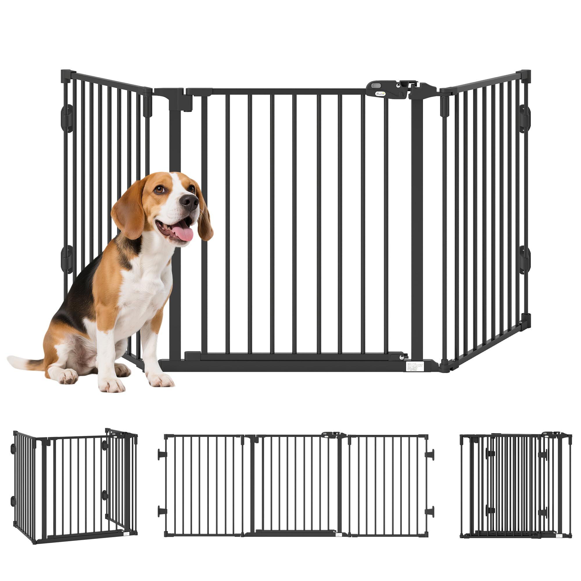 Valla Plegable Para Mascotas PawHut 300x74,5 cm