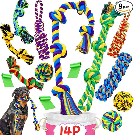 SHARLOVY Juguetes para Masticar Perros XL para masticadores agresivos de Raza Grande,