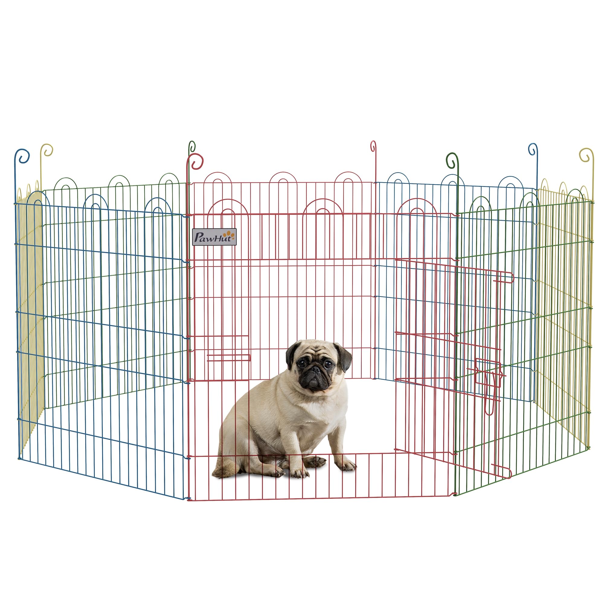 Valla Plegable Para Mascotas PawHut 156x60 cm