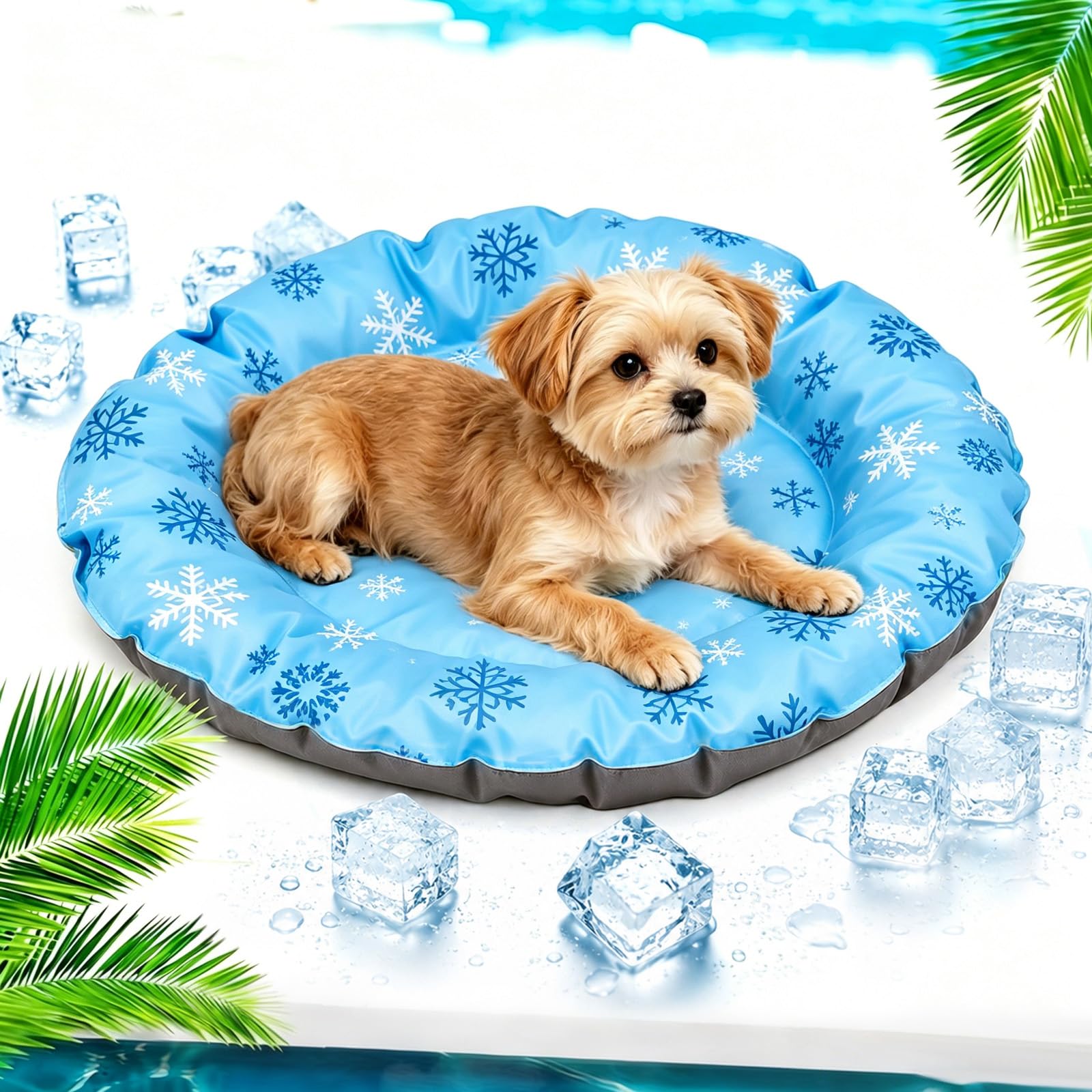 Alfombrilla Refrigerante Para Mascotas Redonda 55cm