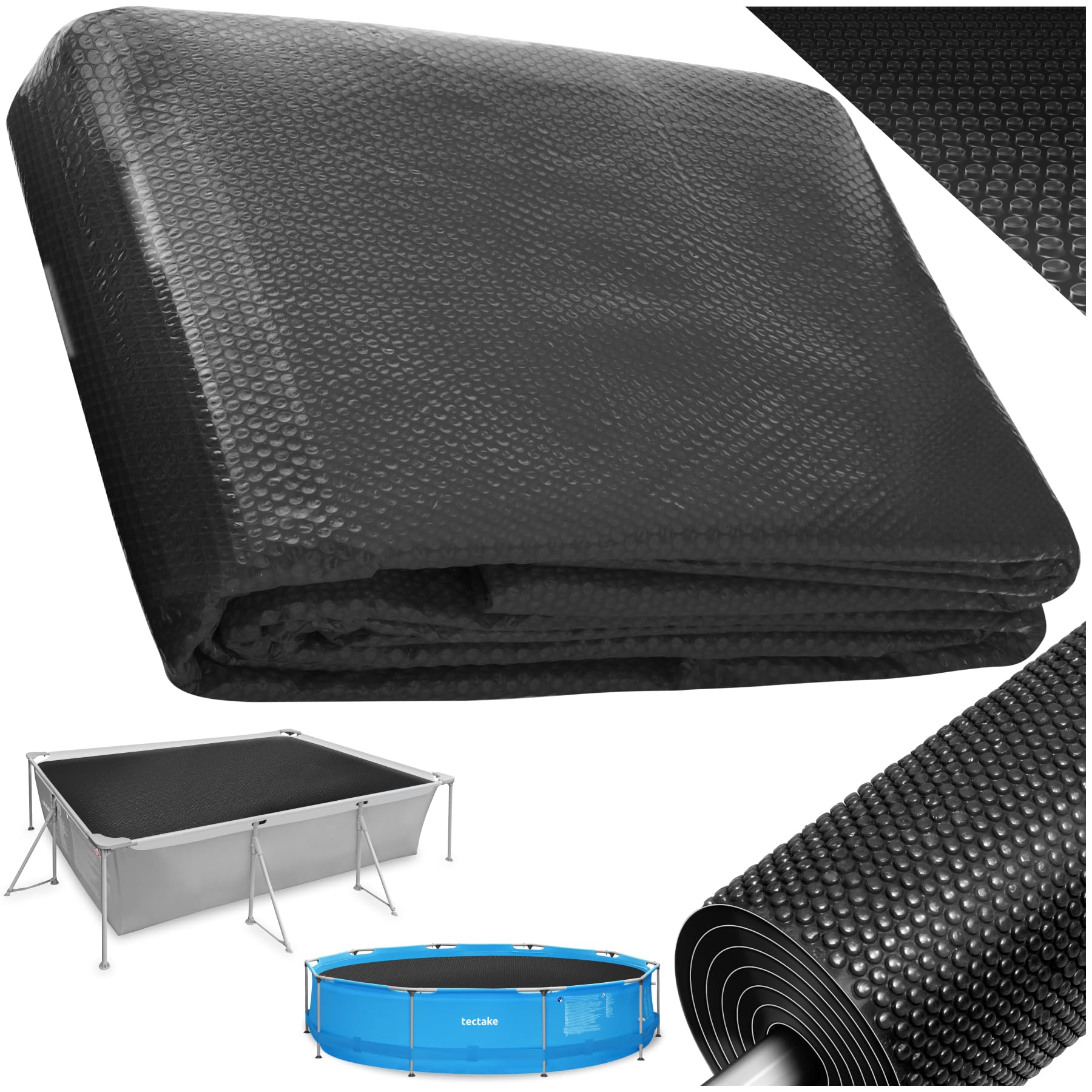 Piscina desmontable tectake solar 160 x 260 x 1 cm