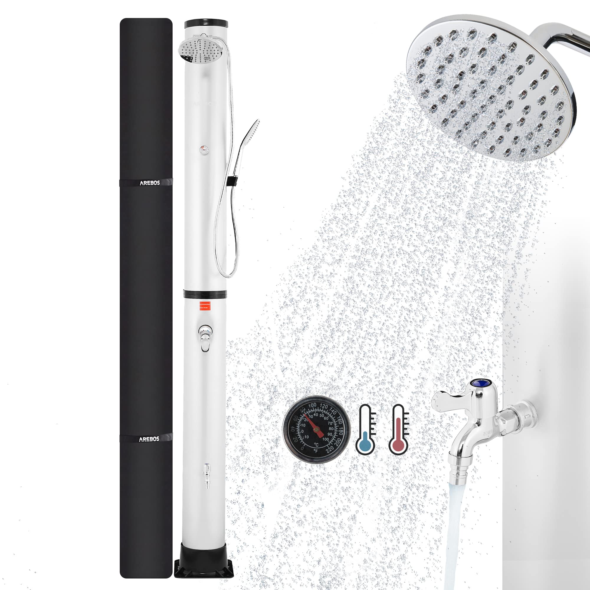 Ducha Solar De Jardin Arebos solar 40 L