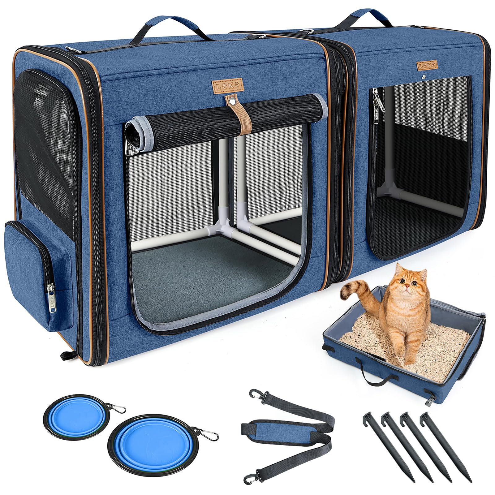 Transportin Para Gatos Y Perros Lekeinchi filtro de arena