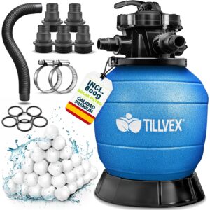 Depuradora de piscina tillvex filtro de arena 35 m 35.000 litros 38mm 7 v