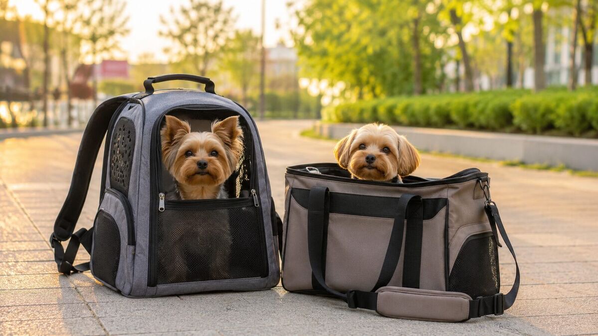 Mochila y bolsa para transportar perros pequeños