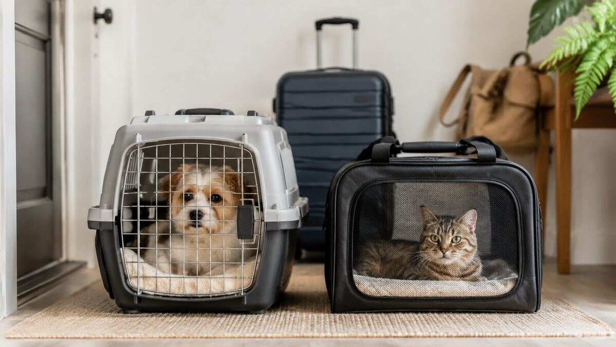 Transportín rígido y transportín blando para perros y gatos